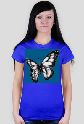 Czarny Motyl Damska Niebieska