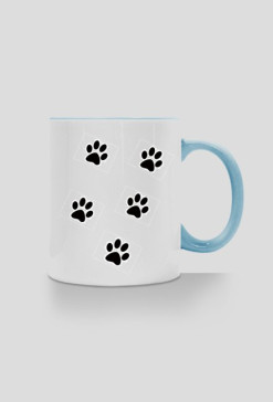 HELP DOGS CUP WHITE-BLUE WEST