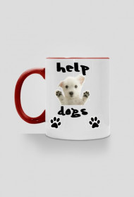 HELP DOGS CUP WHITE-RED WEST