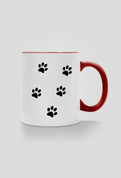 HELP DOGS CUP WHITE-RED WEST