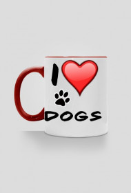I LOVE DOGS WHITE-RED CUP