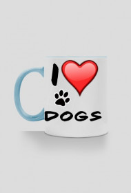 I LOVE DOGS WHITE-BLUE CUP