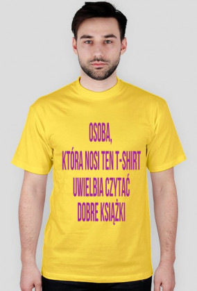 osoba, która nosi ten T-shirt