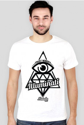 Męska Koszulka Slim - Illuminati Trust Nobody