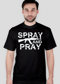 Koszulka Spray and Pray Kolorowa Biały Napis