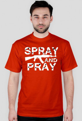 Koszulka Spray and Pray Kolorowa Biały Napis