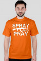 Koszulka Spray and Pray Kolorowa Biały Napis