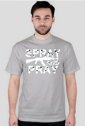 Koszulka Spray and Pray Kolorowa Biały Napis