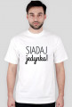 T-shirt męski Siadaj jedynka! BIAŁY