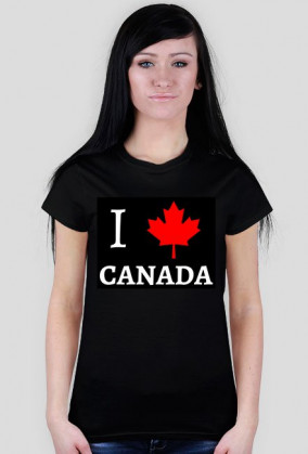 Koszulka I love Kanada damska
