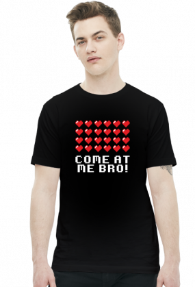 GeekWear - COME AT ME BRO! retro  8-bit gamer gracz koszulka męska