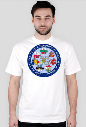 Koszulka zwykła, męska z logiem Erasmus +