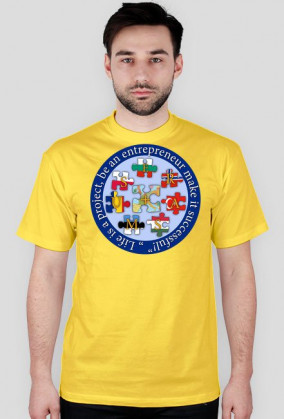 Koszulka zwykła, męska z logiem Erasmus +