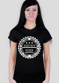 Czarna koszulka damska - Asasyn08 Design