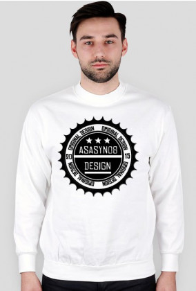 Biała bluza męska - Asasyn08 Design