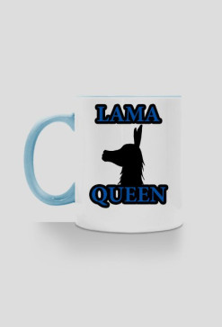 Lama Queen by Shantee # kubek niebieskie ucho