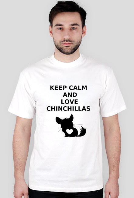 Keep Calm & Love Chinchillas- koszulka męska