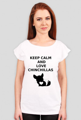 Keep Calm & Love Chinchillas - damska bluzka z krótkim rękawem