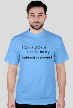 T-shirt męski z nadrukiem.