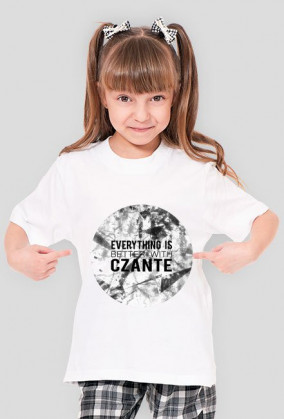 Koszulka dziewczęca biała # Czante