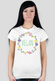VEGAN Floral - Koszulka damska