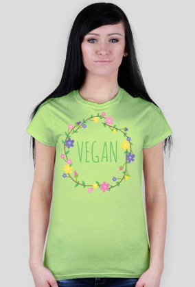VEGAN Floral - Koszulka damska