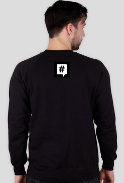 Bluza bez kaptura(Czarna)-#Hashtag