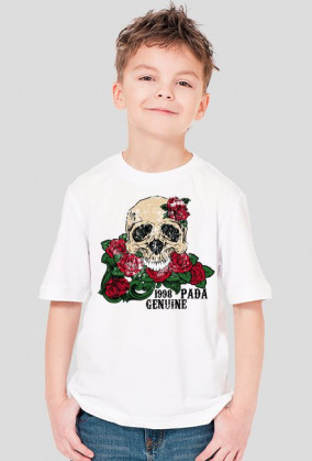 Koszulka dla chłopca - Czacha i róże. Pada