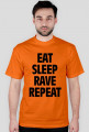 Eat Sleep Rave Repeat T - Shirt Biały