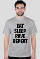 Eat Sleep Rave Repeat T - Shirt Biały