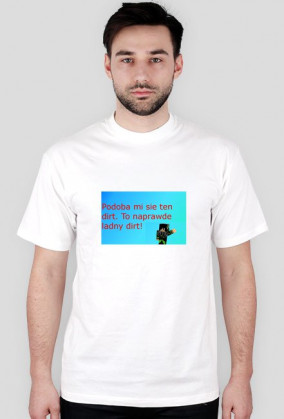 Koszulka z napisem.