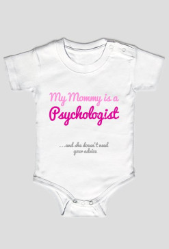 My mommy is a psychologist - różowe body