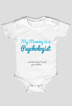 My mommy is a psychologist - niebieskie body