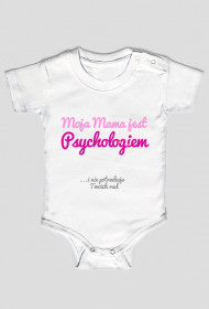 Moja mama jest psychologiem - różowe body
