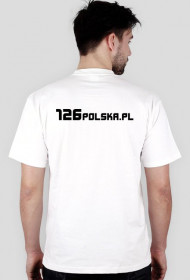 Biały T-Shirt 126polska.pl - męski wz.1