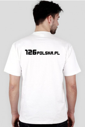 Biały T-Shirt 126polska.pl - męski wz.1