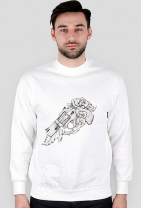 Róża i pistolet , bluza męska różne kolory