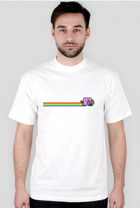 Koszulka Nyan Cat-Biała