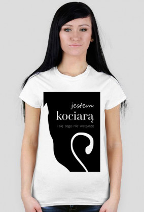 Jestem kociarą i się tego nie wstydzę czarna grafika;)