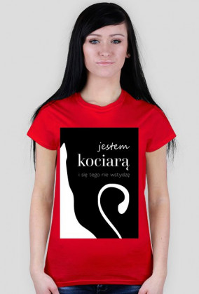 Jestem kociarą i się tego nie wstydzę czarna grafika;)