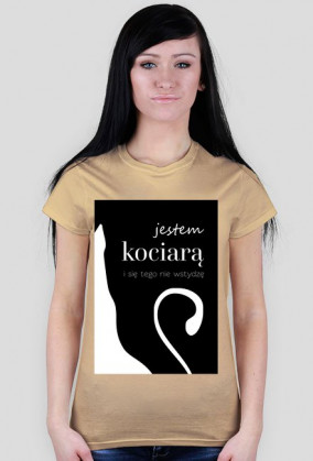 Jestem kociarą i się tego nie wstydzę czarna grafika;)