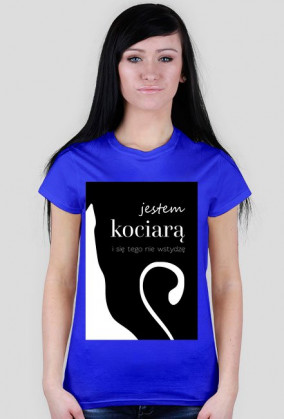 Jestem kociarą i się tego nie wstydzę czarna grafika;)