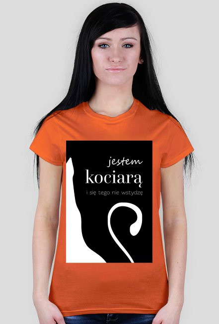 Jestem kociarą i się tego nie wstydzę czarna grafika;)