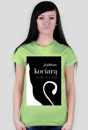 Jestem kociarą i się tego nie wstydzę czarna grafika;)