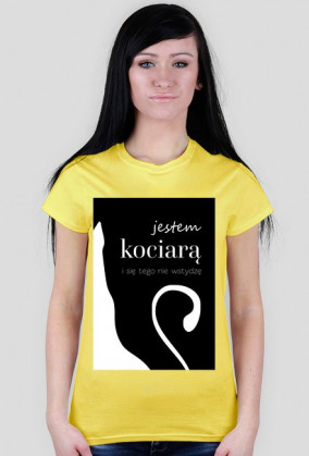 Jestem kociarą i się tego nie wstydzę czarna grafika;)