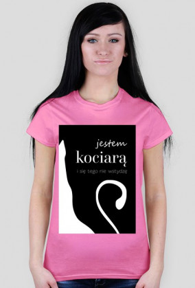 Jestem kociarą i się tego nie wstydzę czarna grafika;)