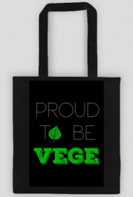Eko torba proud to be vege, czarna