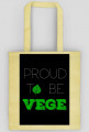 Eko torba proud to be vege, czarna