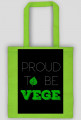 Eko torba proud to be vege, czarna
