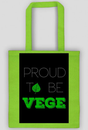 Eko torba proud to be vege, czarna